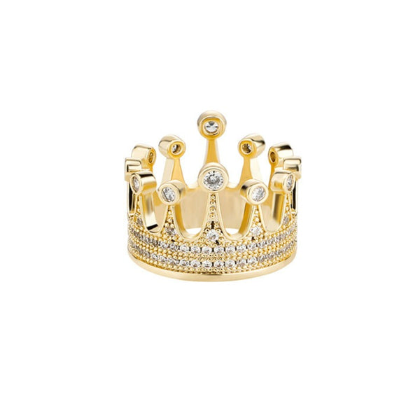 Anillo Corona Rey/Reina 24K