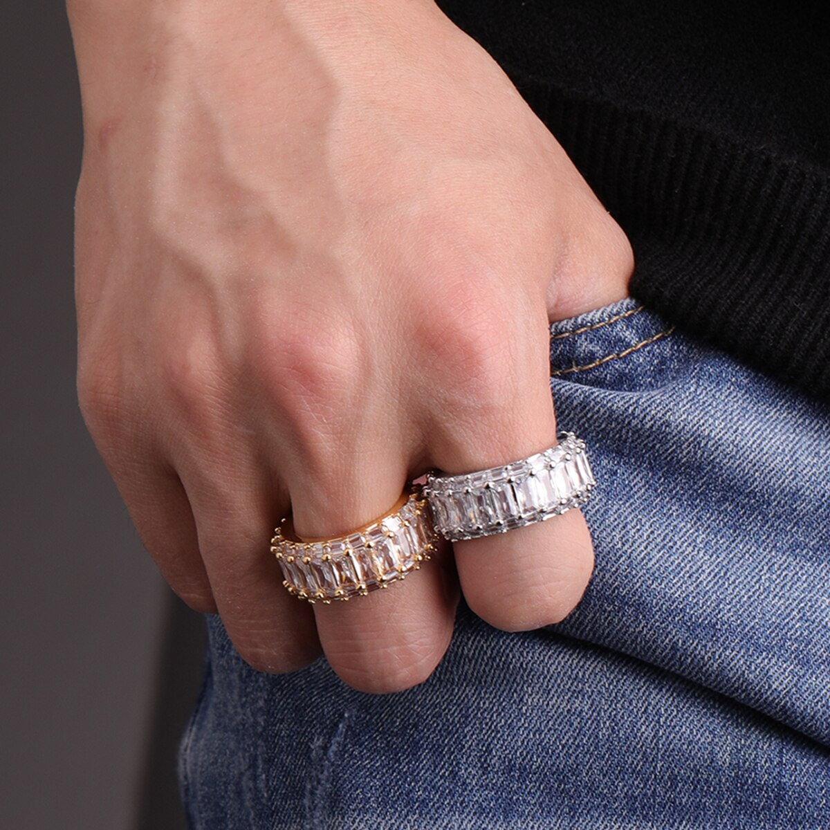 Baguette III Premium 24K Ring