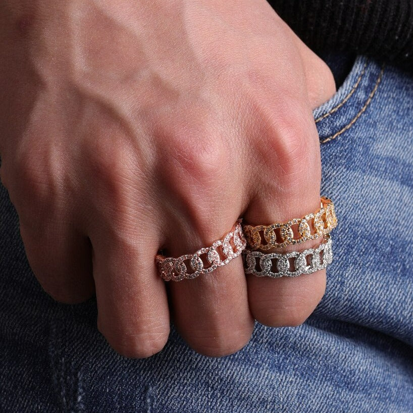 "Icy Cuban" Premium 24K Ring