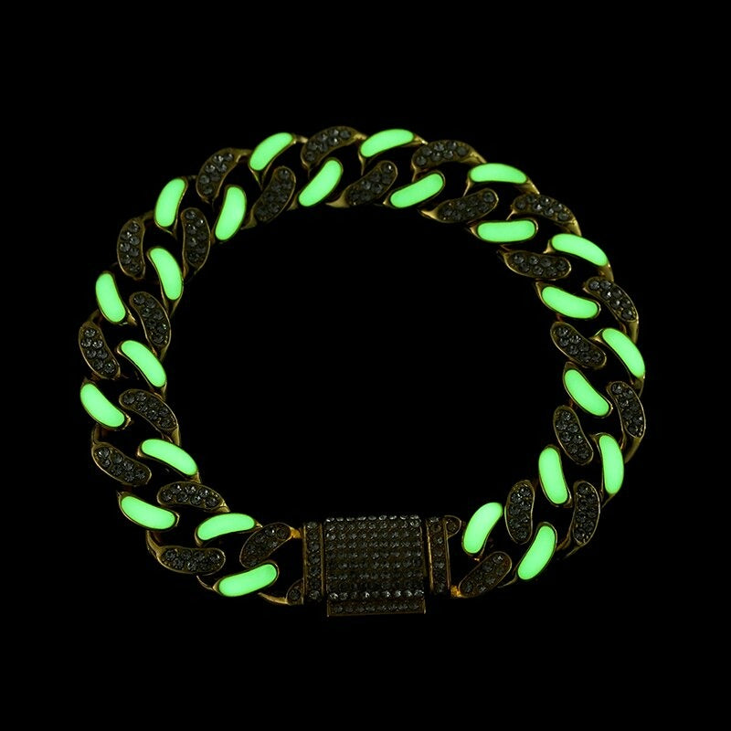 Pulsera Cubana 13mm LUMINOSO Iced Out