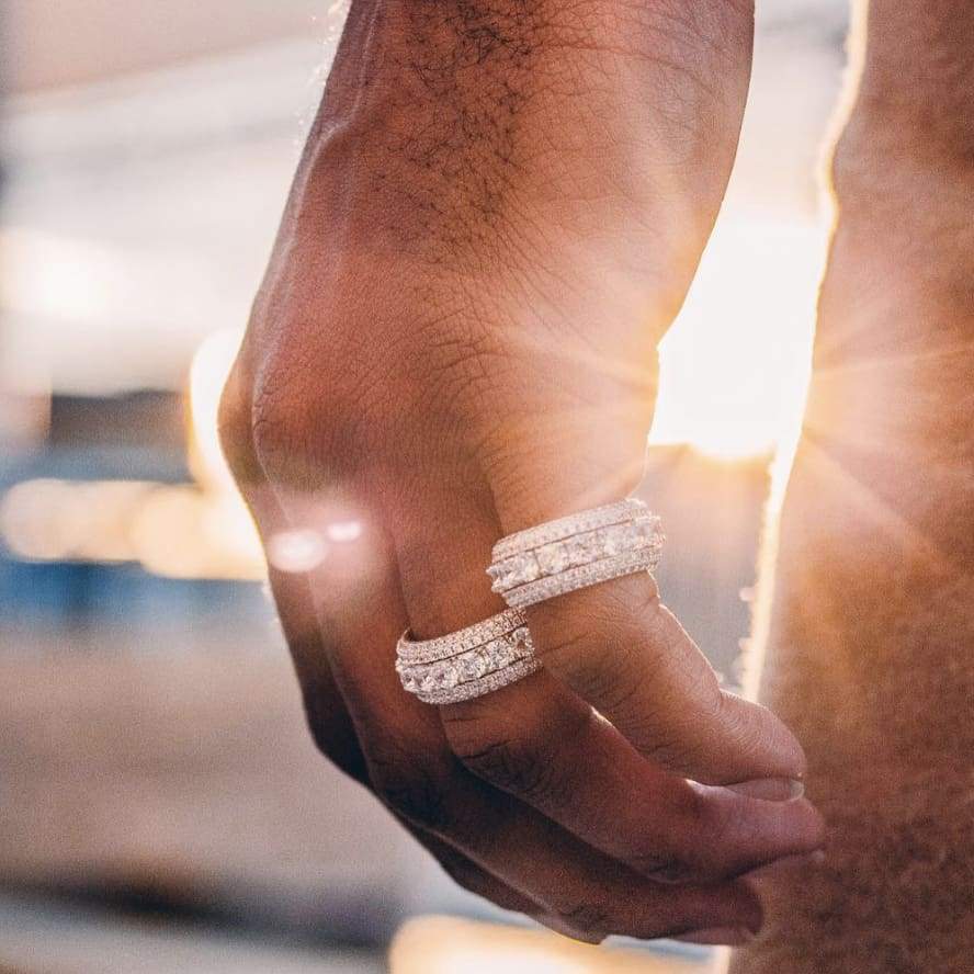 18K Rotating Tennis Ring