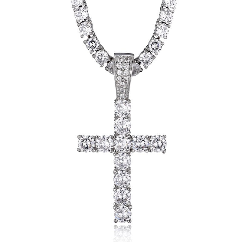 Cross + Tennis Chain