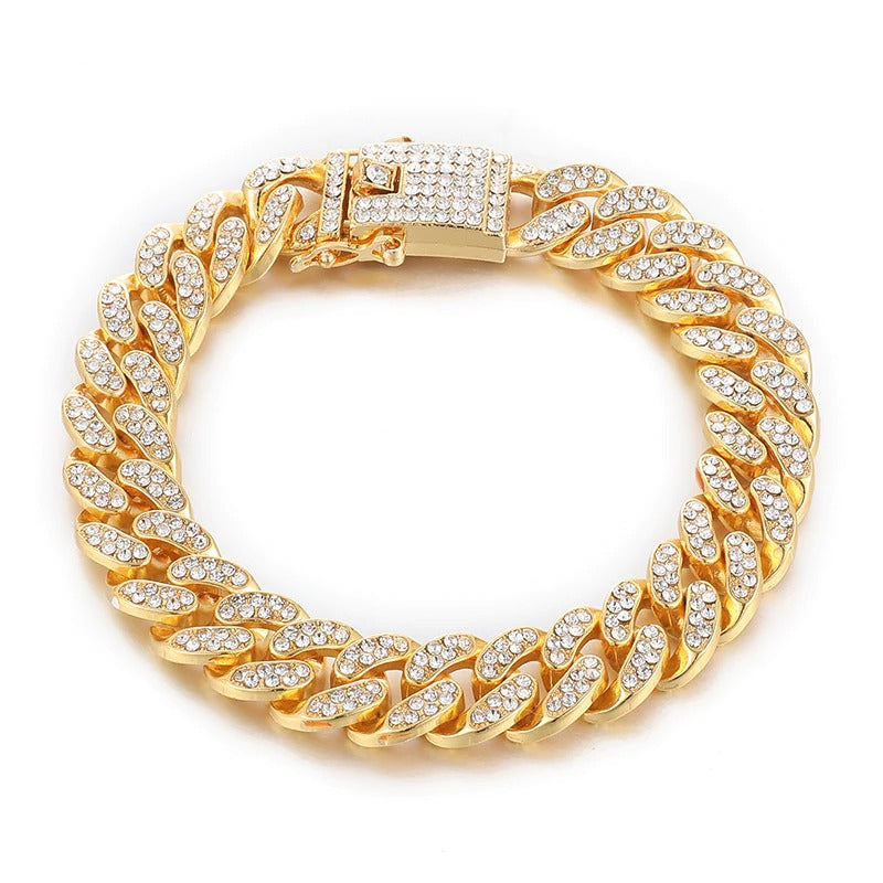 Pulsera Cubana 13mm Iced Out