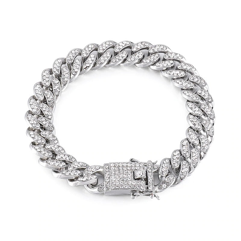 Pulsera Cubana 13mm Iced Out