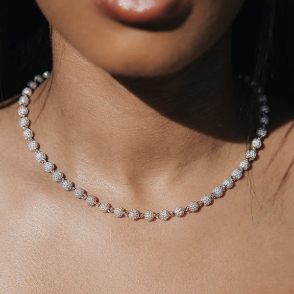 Chain "Iced Pearls" 6mm Premium 24K