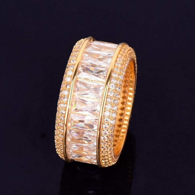 Anillo Baguette Iced Out 18K