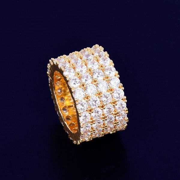 Anillo Diamonds 4 filas