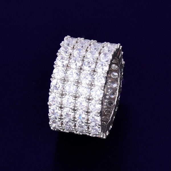 Anillo Diamonds 4 filas