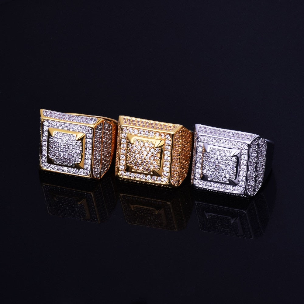 G Ring Iced Out 18K