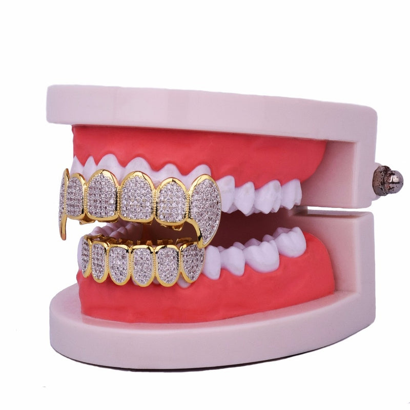 Grillz II - Parrilla de Dientes Diamantada - Oro