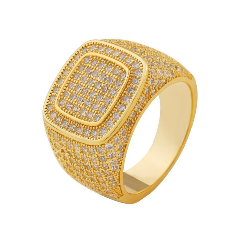 Anillo Double Square 24K