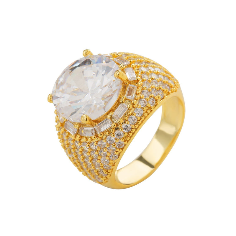 Anillo Iced Gemstone 24K